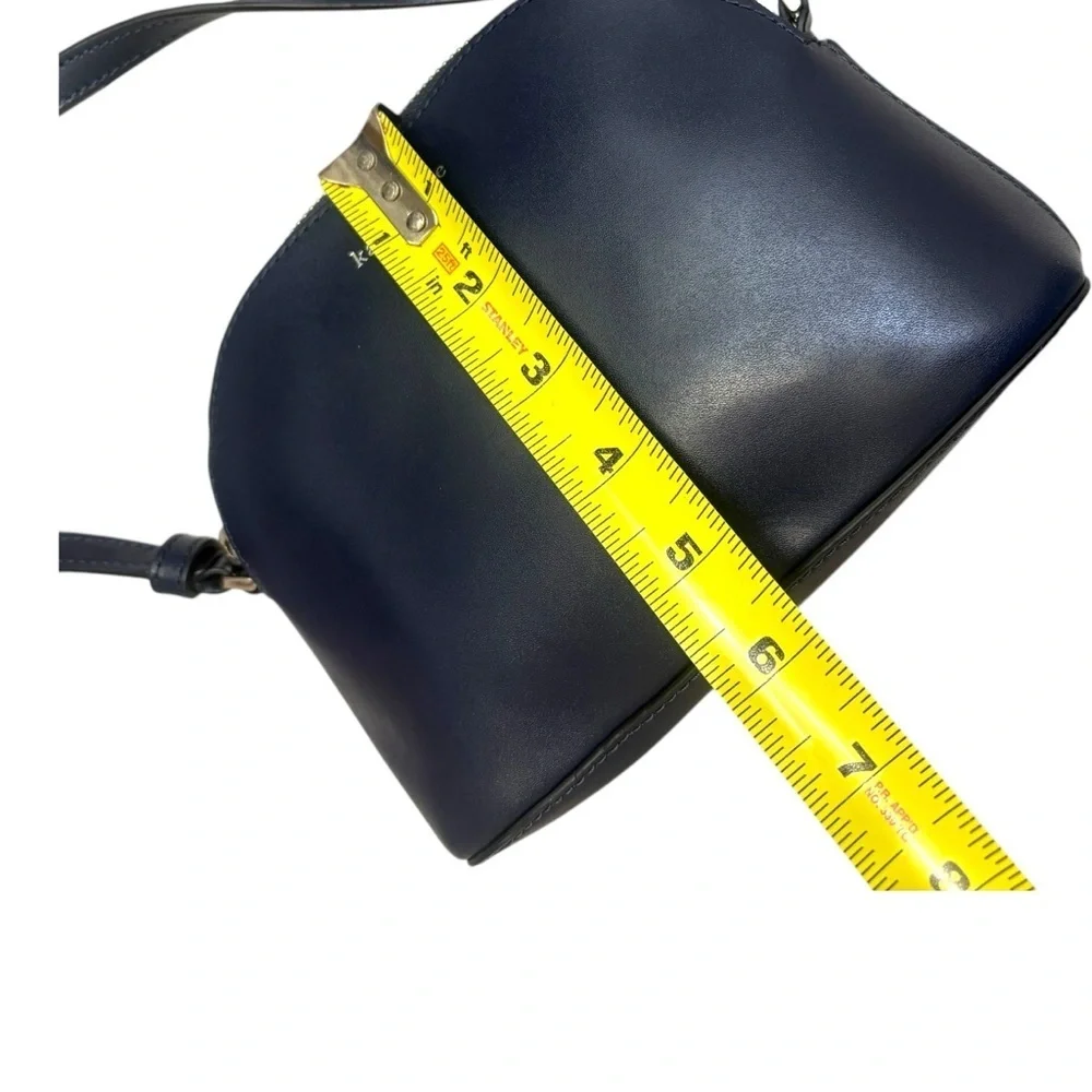 Kate Spade small dome crossbody bag Kali “nightcap” blue leather